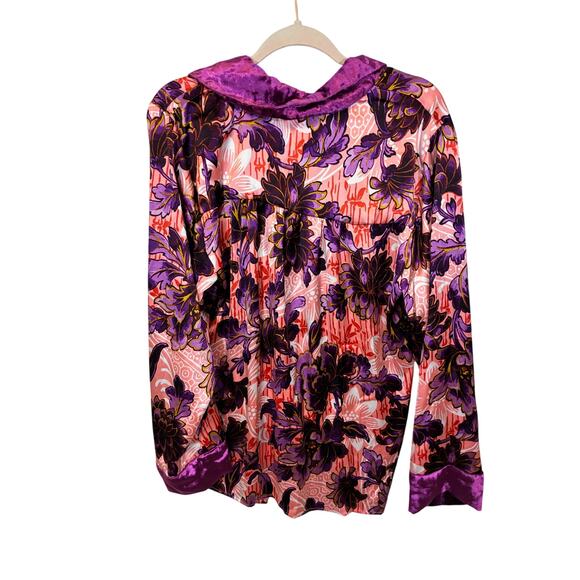 By Anthropologie Luxe Sleep Set Women’s Printed XL Loungewear Glam Boho Flirty - Picture 6 of 9